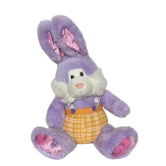 T.L. Toys HK Purple Singing Talking Easter Bunny Plush Stuffed Animal 14.5" - Picture 1 of 6